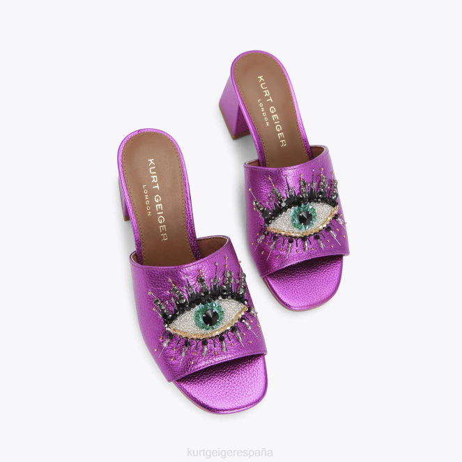 Kurt Geiger mujer Ojo de bloque de oliva de Londres 2LPR666 | calzados fucsia